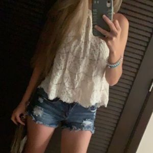 3/$15 Lace Sleeveless Top- S